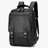 Black Leather Backpack 15 inch Laptop