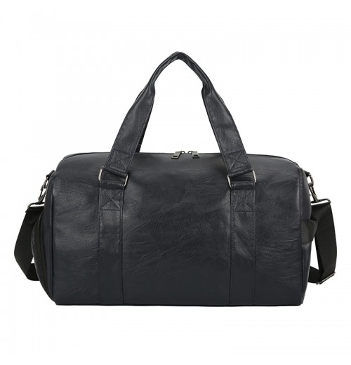 Leather Weekender Bag With Shoe Compartment